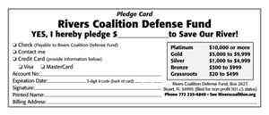 Rivers Coalition Defense Fund Pledge Card